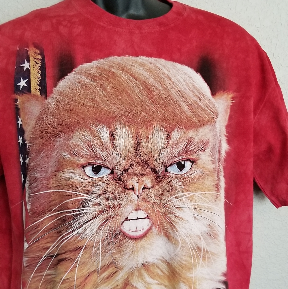 Men's president cat T-shirt - Picture 1 of 3